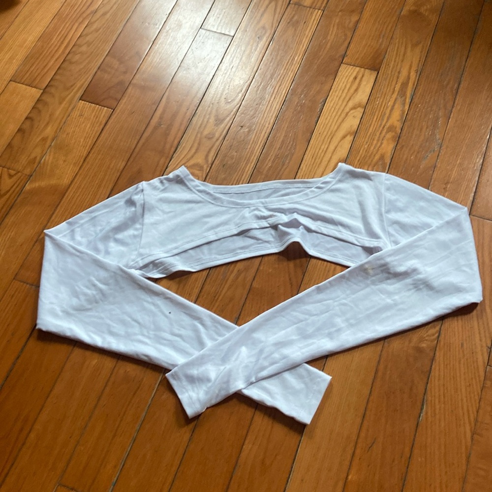 White workout bolero